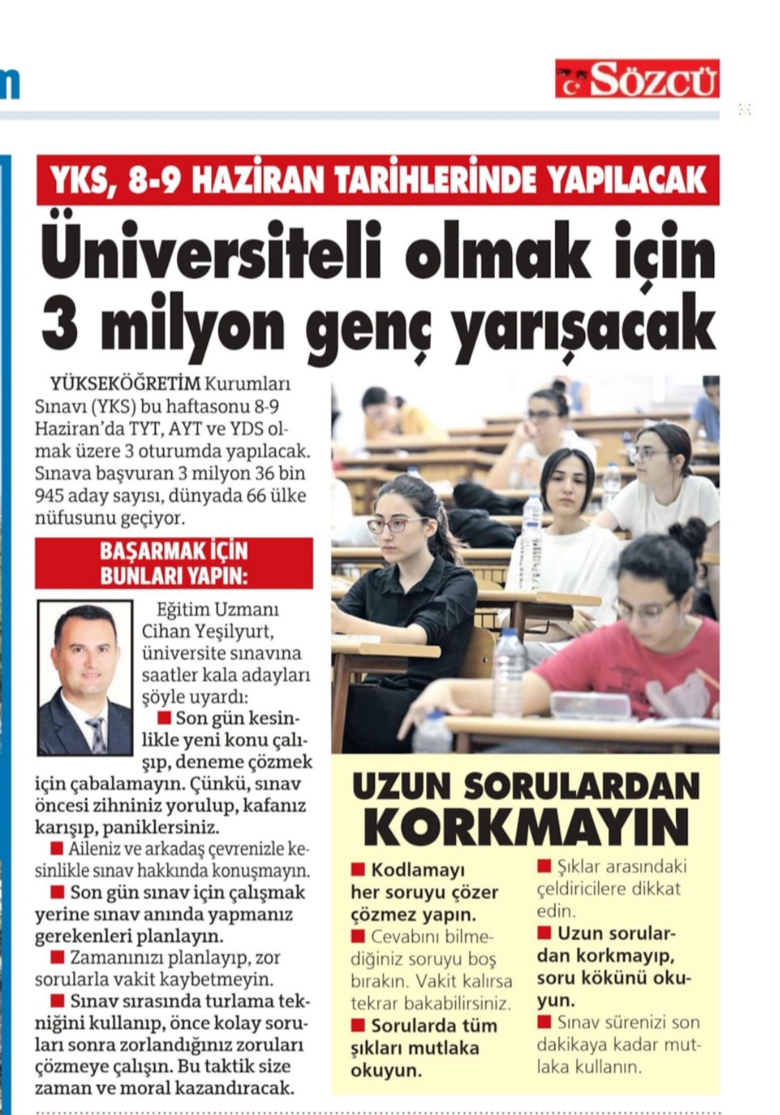 20240607_191334 Üniversiteli olmak için 3 milyon genç yarışacak