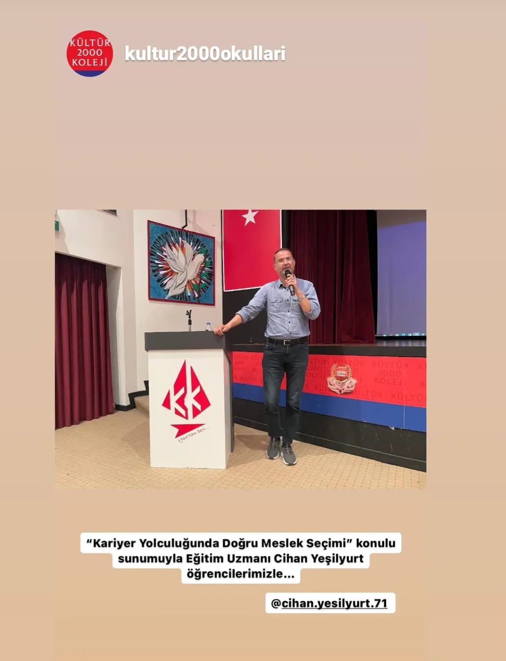IMG-20240507-WA0027 Kültür2000 Koleji öğrencilerine Meslek Seçimi ve Kariyer Planlama konulu sunum yaptım. 07.05.2024